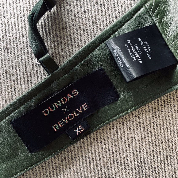 DUNDAS Black Leather Bralette Top - Picture 9 of 10